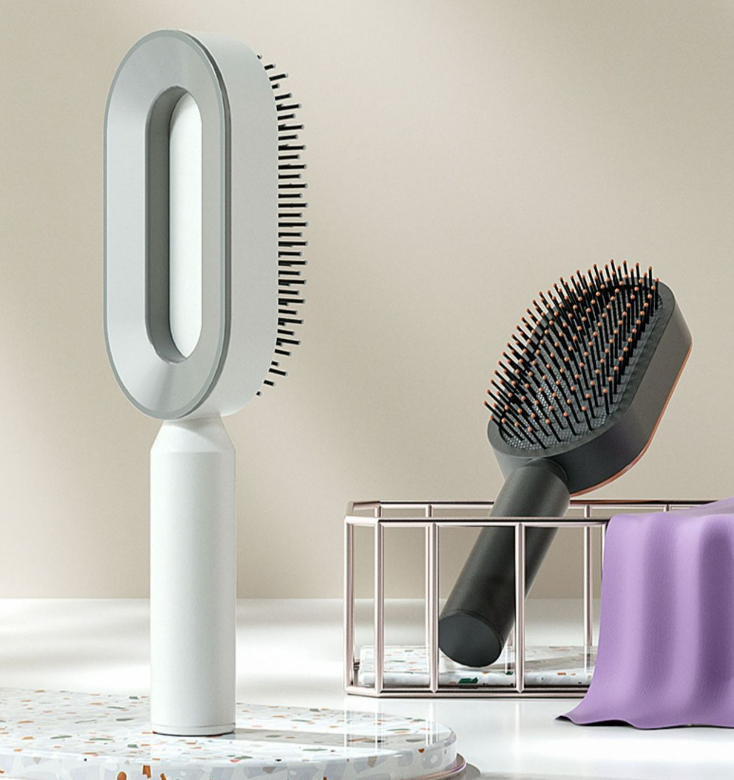 3D Self Cleaning Hair Brush PRO Unisex | One-key Cleaning Hair Loss Airbag Massage Scalp Comb Anti-Static Hairbrush