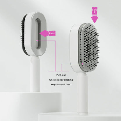 3D Self Cleaning Hair Brush PRO Unisex | One-key Cleaning Hair Loss Airbag Massage Scalp Comb Anti-Static Hairbrush